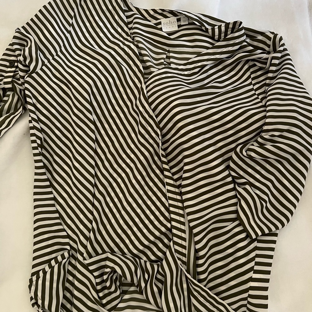 Dark green stripped blouse